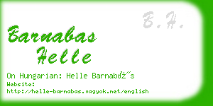 barnabas helle business card